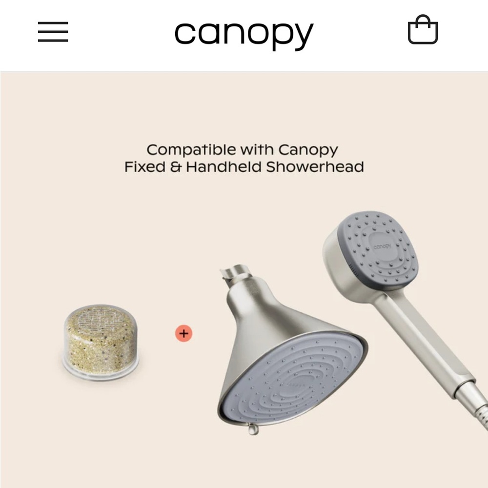 5 NEW Canopy Showerhead Filters